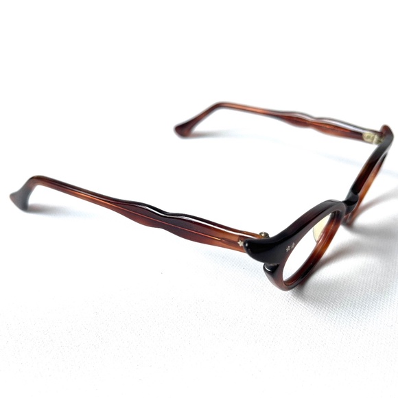Petite Fit Cat Eye MCM Eyeglasses New Old Stock 1950s Tortoise Glasses Frames US - Picture 4 of 13